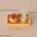 Mini set café et pâtisserie résine pour maison poupée – Couleur Violet (A9)