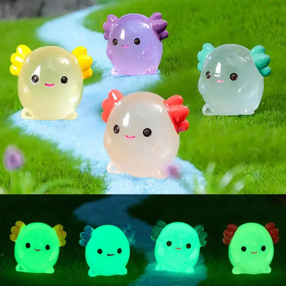 Miniatures axolotl lumineuses jardin féerique