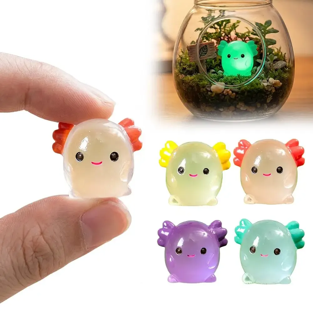 Miniatures axolotl lumineuses jardin féerique