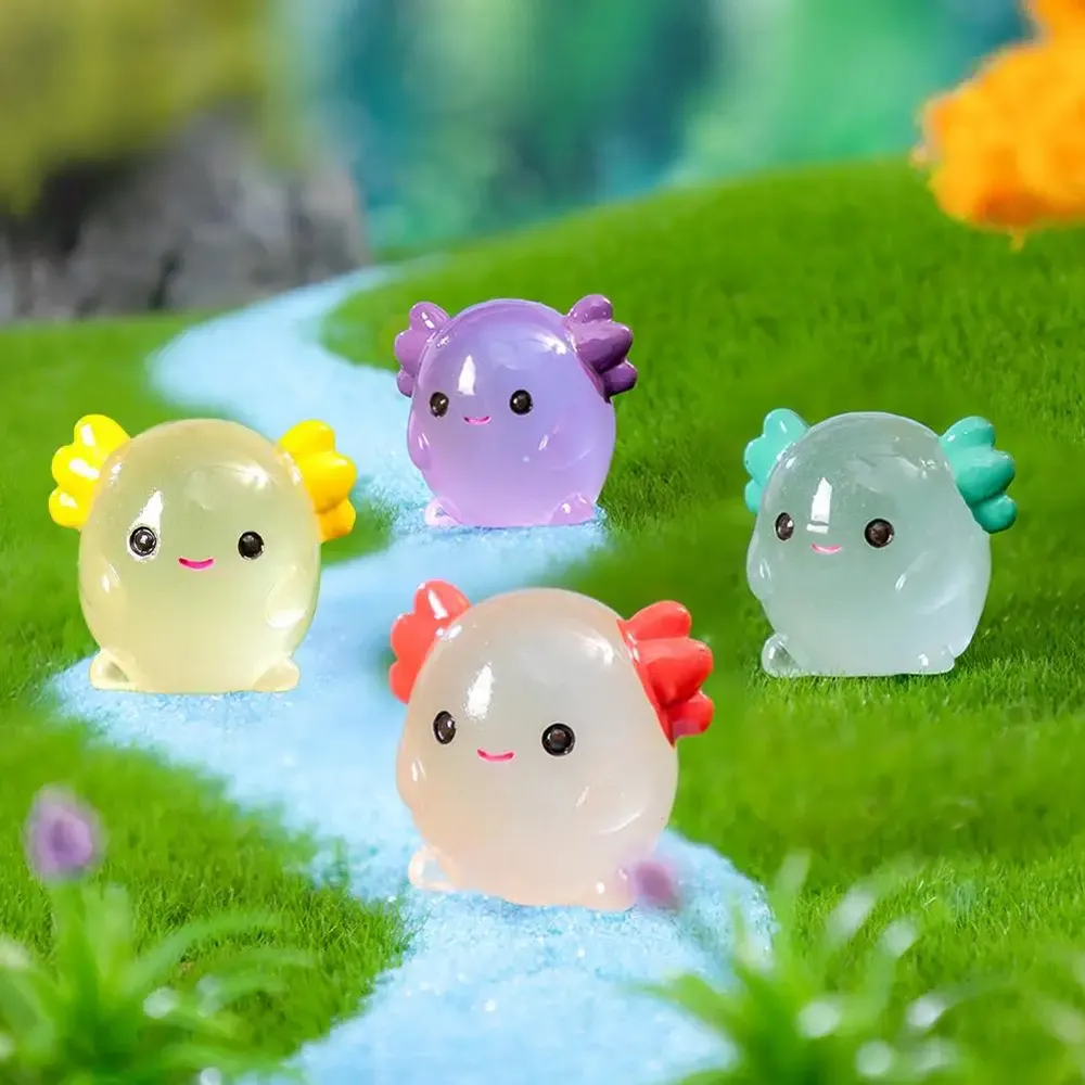 Miniatures axolotl lumineuses jardin féerique