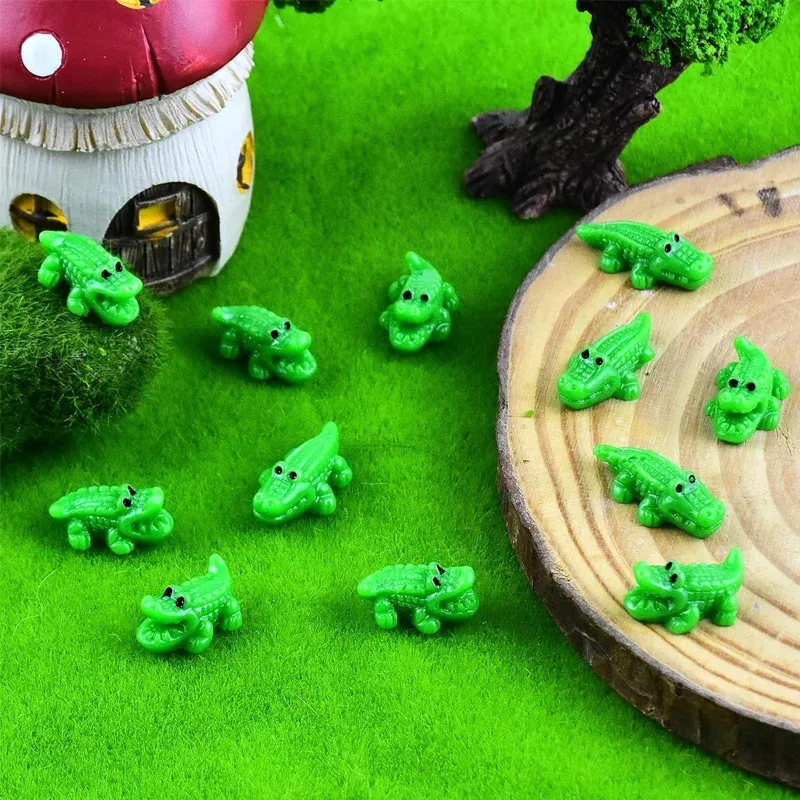 Miniatures crocodiles résine lot de 10