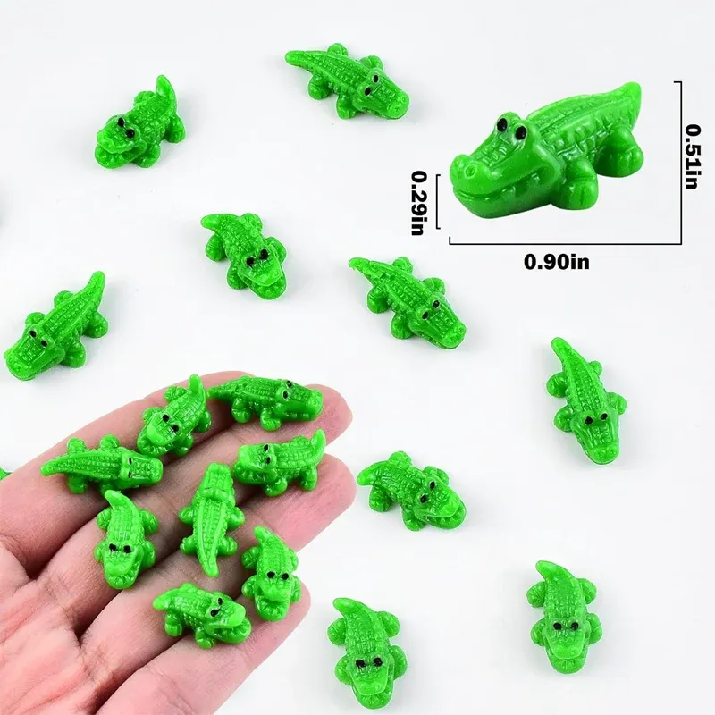 Miniatures crocodiles résine lot de 10