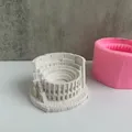 Moule béton rond Colisée, cendrier ciment, plâtre, ornement – 5