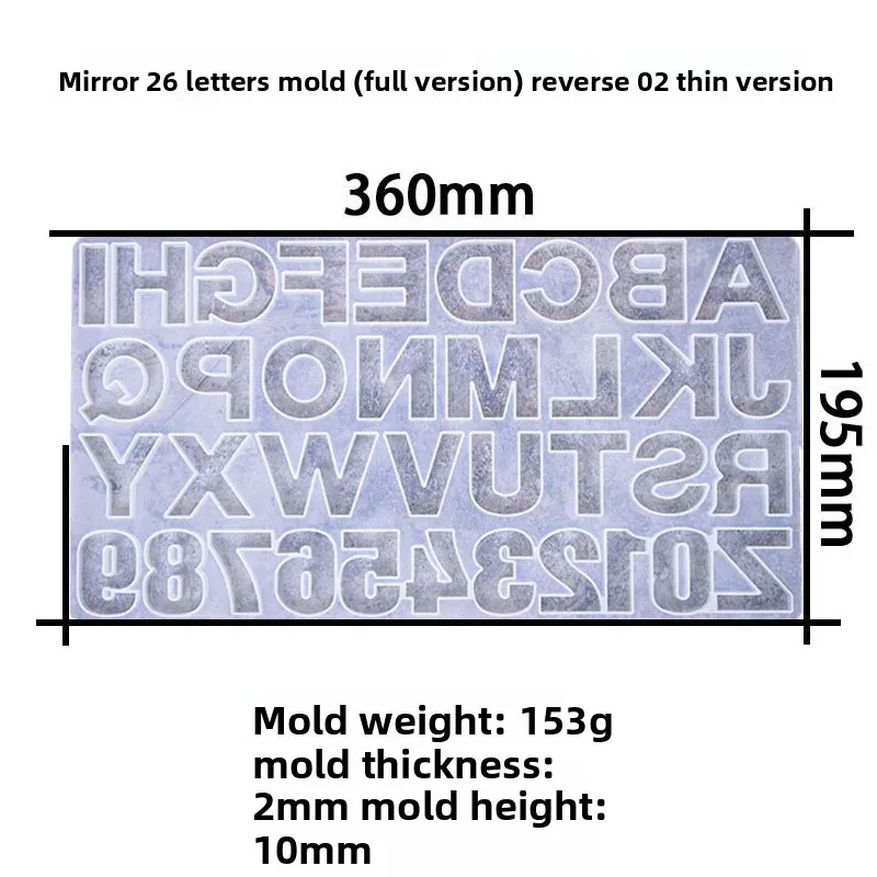Moule lettre page complète pour résine époxy