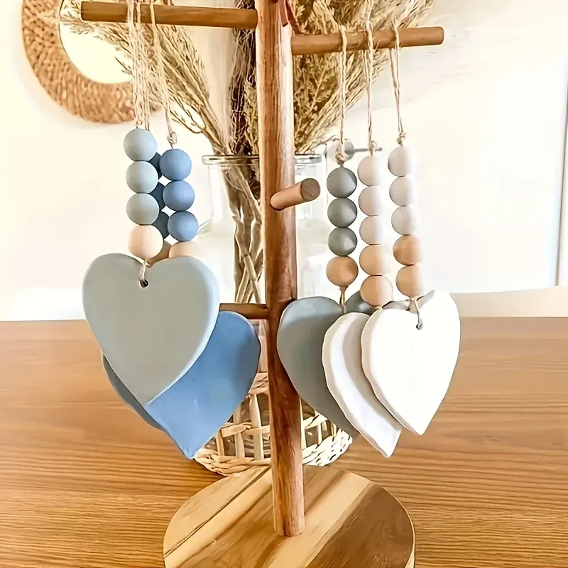 Moule pendentif cœur 8 cavités antiadhésif
