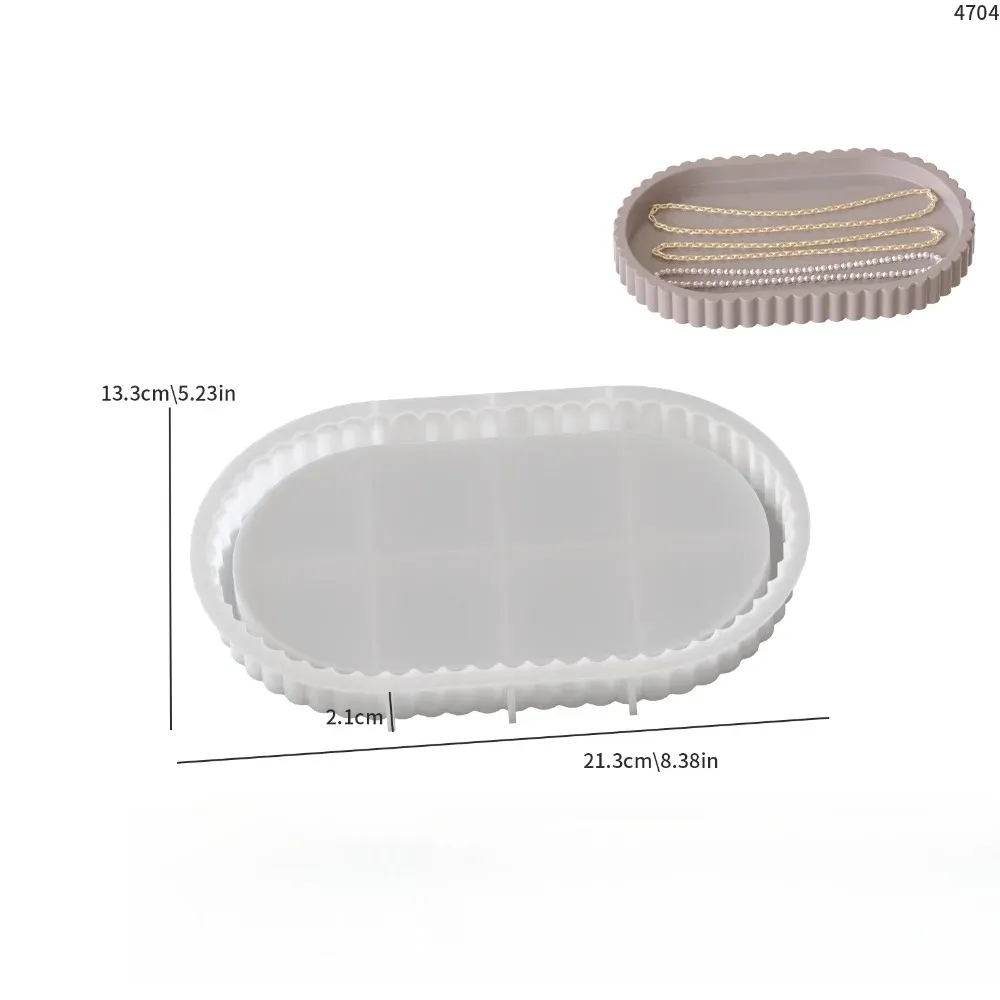 Moule plateau bijou dentelle pour résine et béton