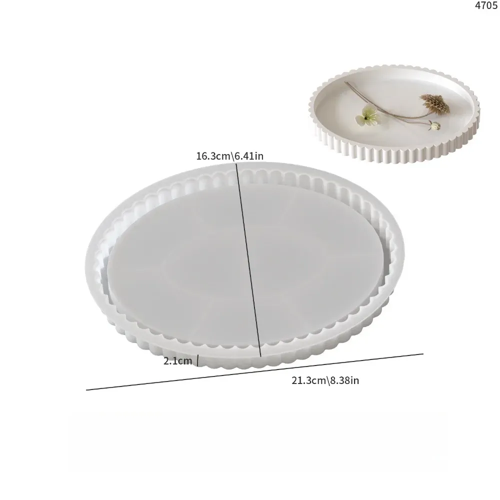 Moule plateau bijou dentelle pour résine et béton