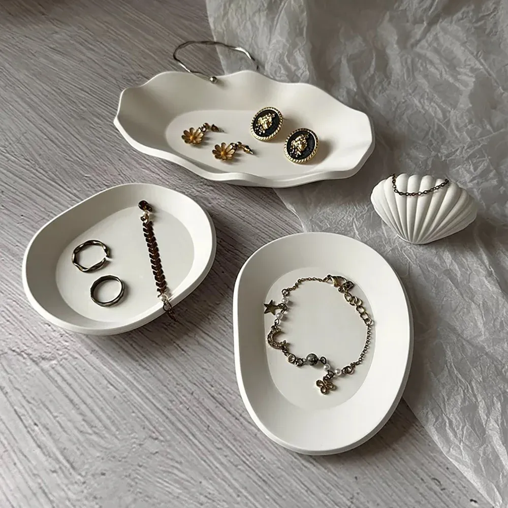 Moule plateau bijou irrégulier pour ciment et gypse