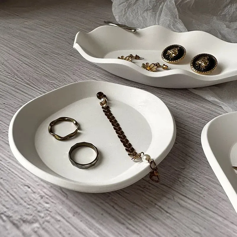 Moule plateau bijou irrégulier pour ciment et gypse