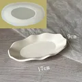 Moule plateau bijou irrégulier pour ciment et gypse – Couleur jaune clair (D)
