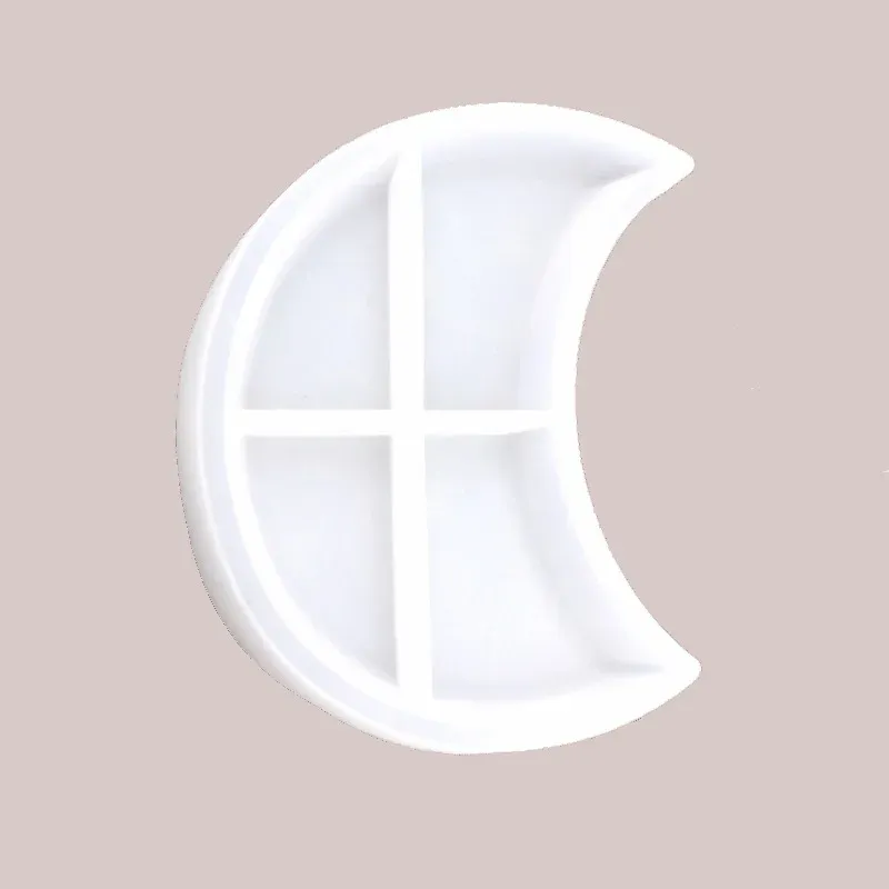 Moule plateau bijou lune pour résine et ciment