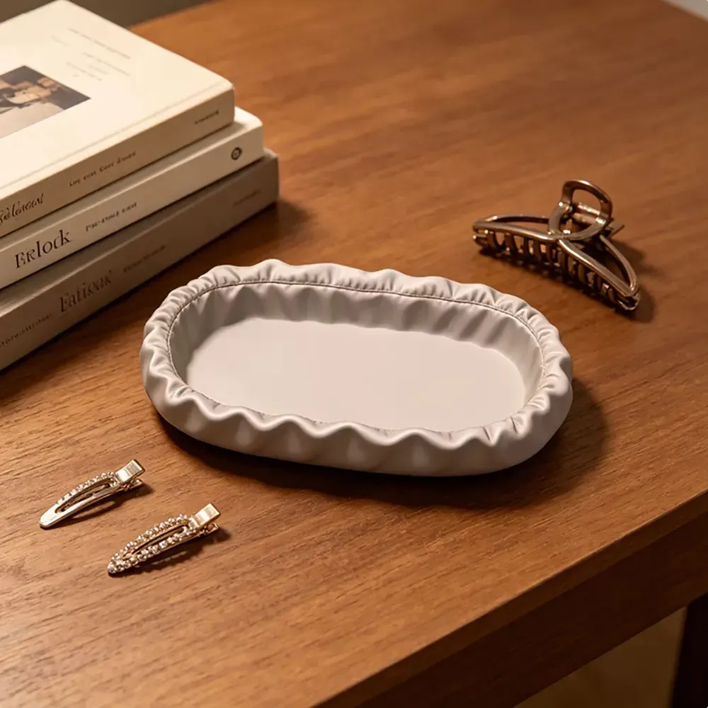 Moule plateau bijou volant pour plâtre et béton