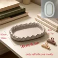 Moule plateau bijou volant pour plâtre et béton – Couleur oval-mold