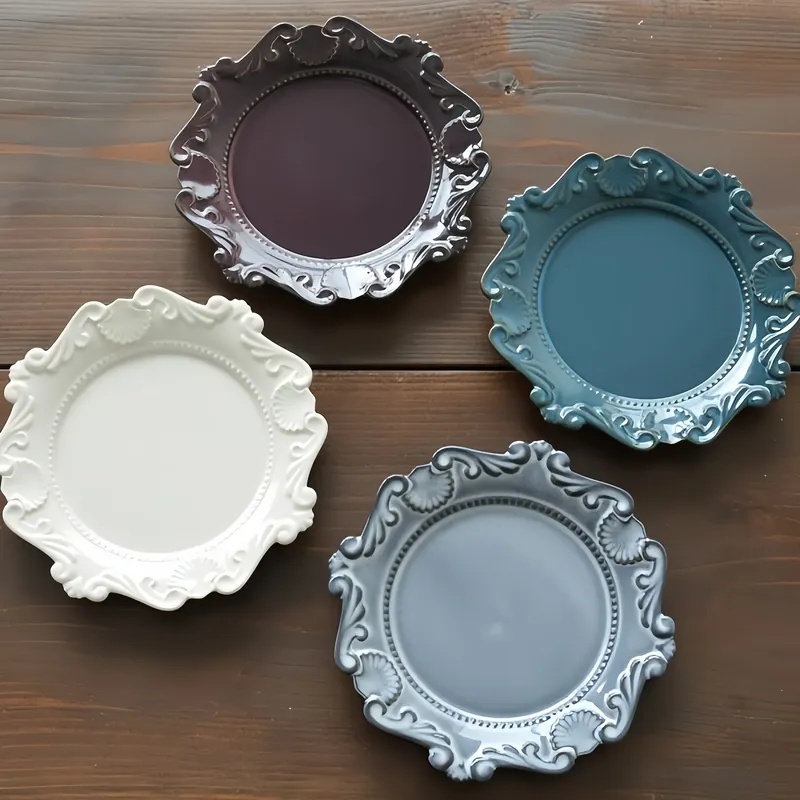 Moule plateau circulaire vintage pour plâtre et béton