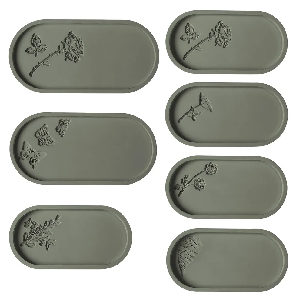 Moule plateau fleur pour béton et résine