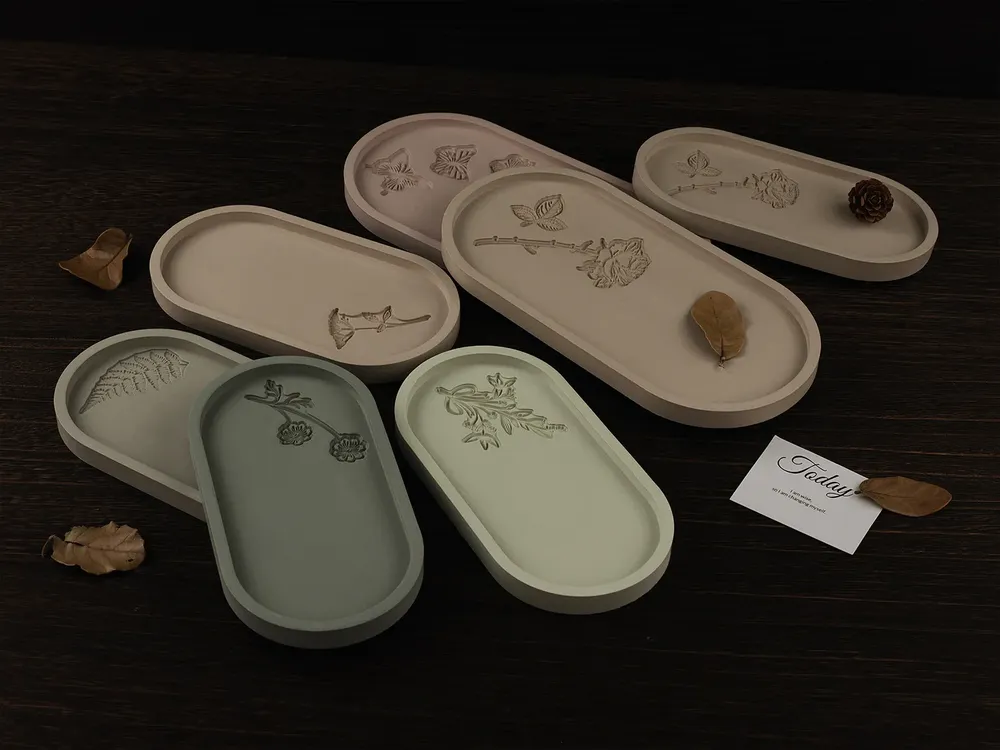 Moule plateau fleur pour béton et résine