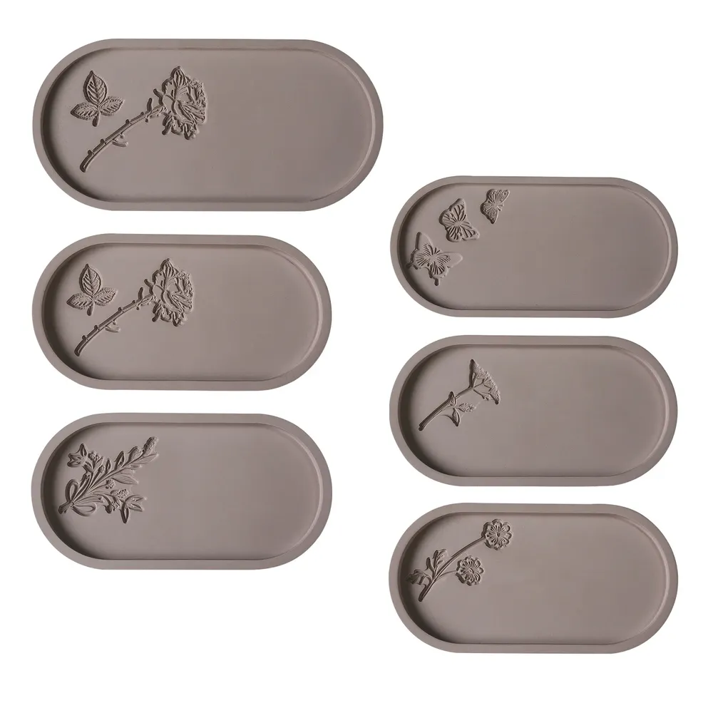 Moule plateau fleur pour béton et résine