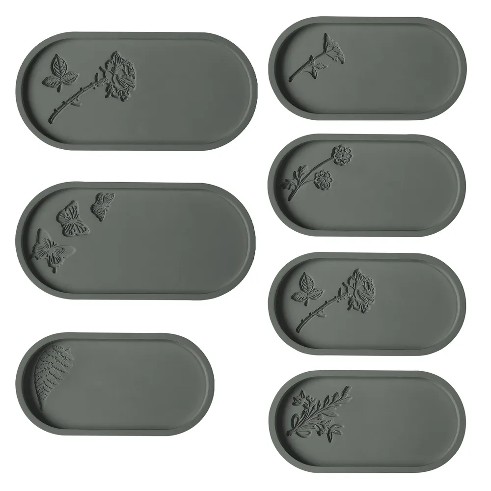 Moule plateau fleur pour béton et résine