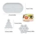 Moule plateau Noël sapin flocon pour plâtre – Couleur 3pcs
