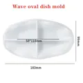 Moule plateau ovale ondulé pour ciment et béton – Couleur BLANC (01)