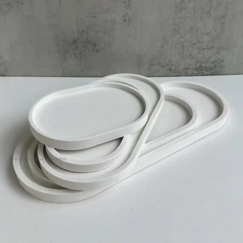 Moule plateau ovale pour béton et résine