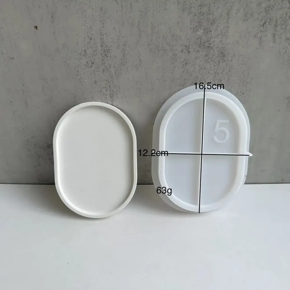 Moule plateau ovale pour béton et résine