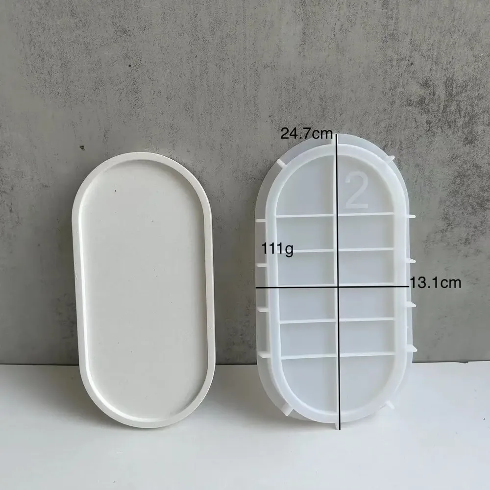 Moule plateau ovale pour béton et résine
