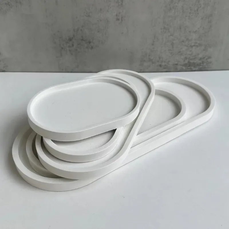 Moule plateau ovale pour béton et résine