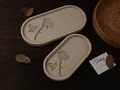 Moule plateau ovale rose papillon pour résine – 2