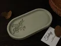 Moule plateau ovale rose papillon pour résine – 4