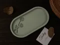 Moule plateau ovale rose papillon pour résine – 5