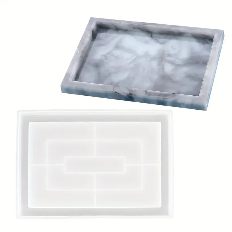 Moule plateau rectangulaire pour béton et résine