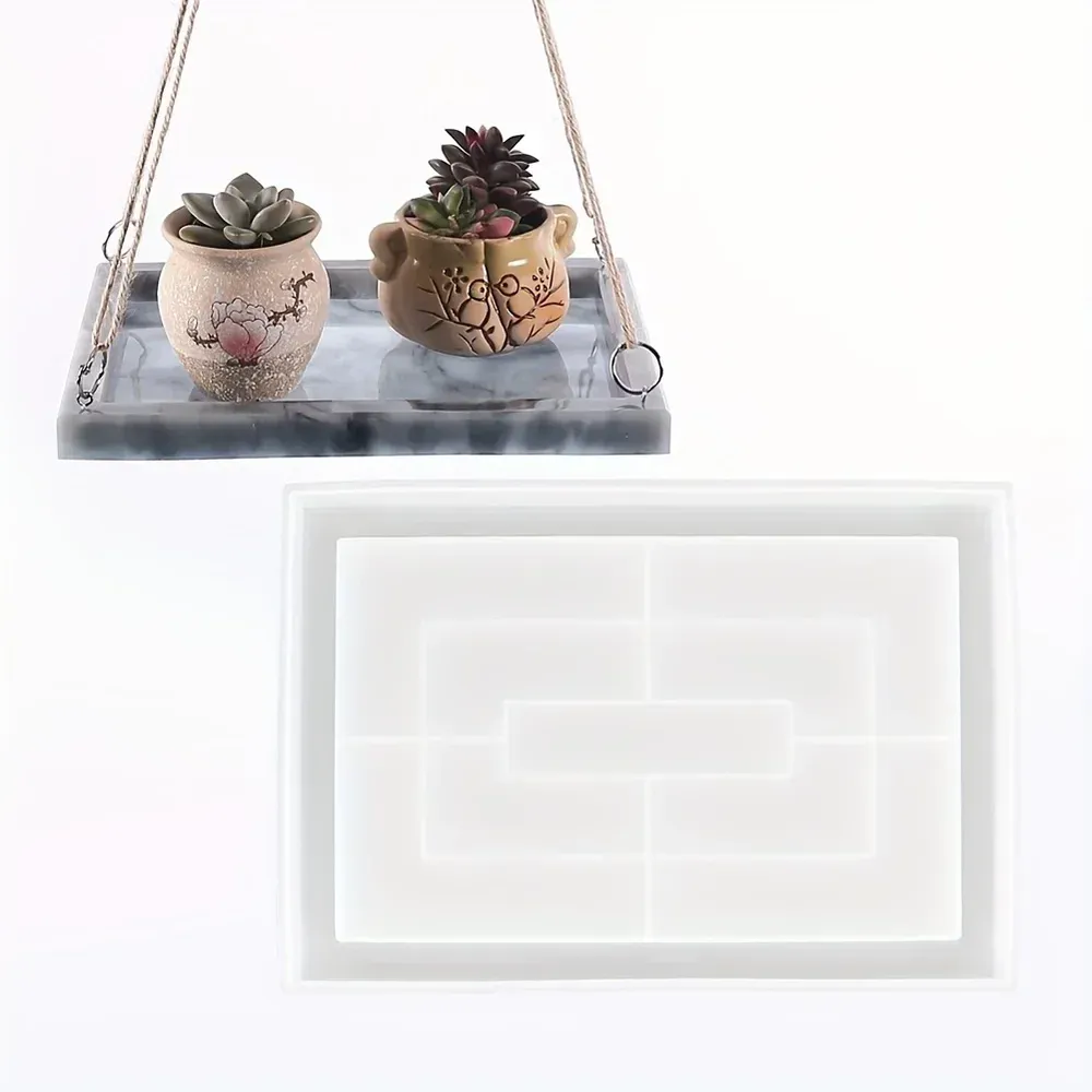 Moule plateau rectangulaire pour béton et résine