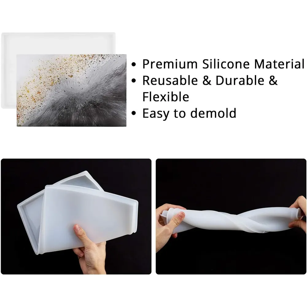 Moule plateau rectangulaire pour résine cristal