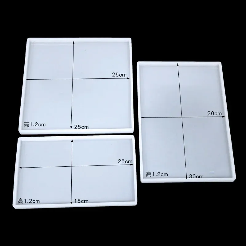 Moule plateau rectangulaire pour résine cristal