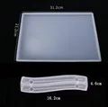 Moule plateau résine époxy silicone pour décoration et artisanat – Couleur 2Pcs Mold Set07