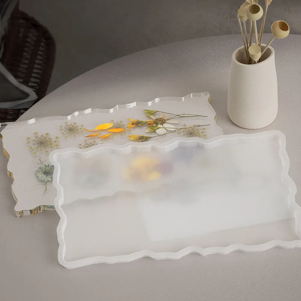 Moule plateau résine époxy silicone pour décoration et artisanat