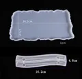 Moule plateau résine époxy silicone pour décoration et artisanat – Couleur 2Pcs Mold Set02