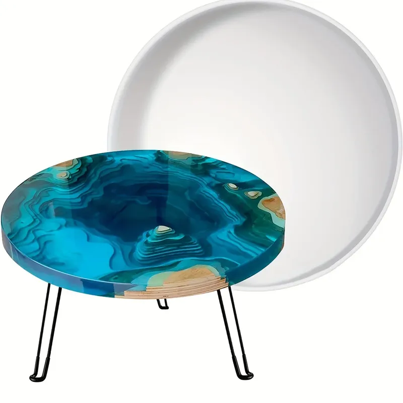 Moule plateau rond 50 cm pour résine époxy