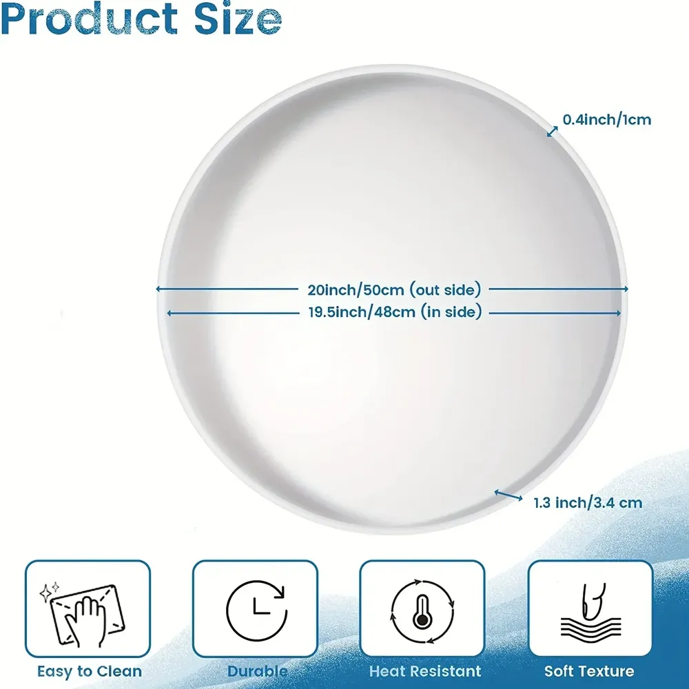 Moule plateau rond 50 cm pour résine époxy