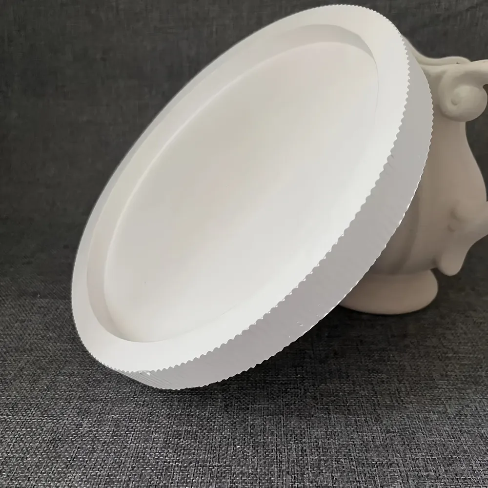 Moule plateau rond rayé pour résine et béton