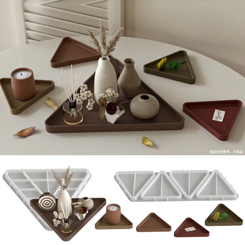 Moule plateau triangle pour plâtre et bijoux