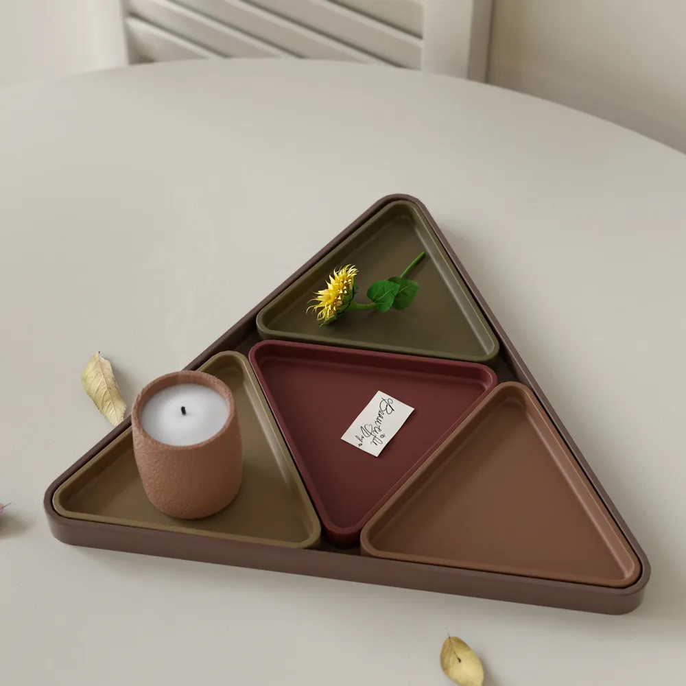 Moule plateau triangle pour plâtre et bijoux