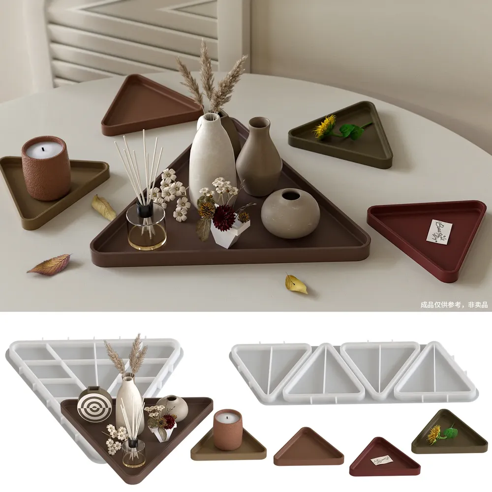 Moule plateau triangle pour plâtre et bijoux