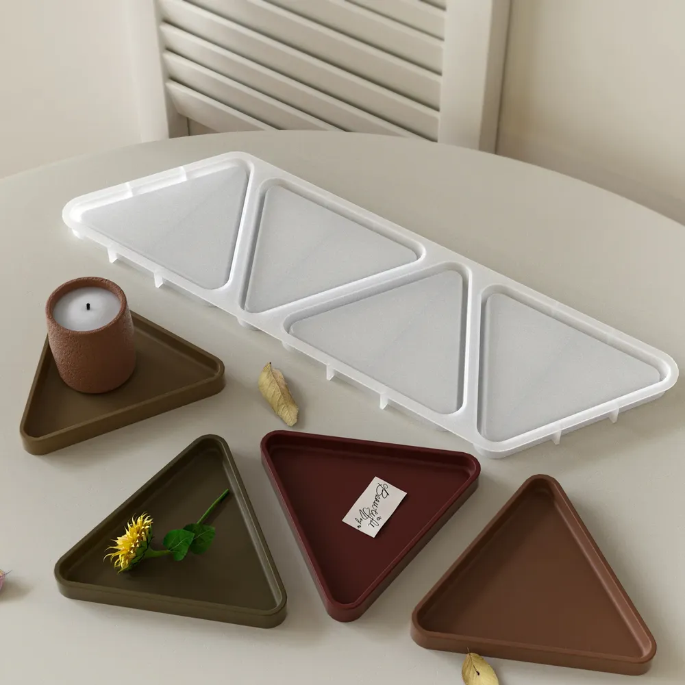Moule plateau triangle pour plâtre et bijoux