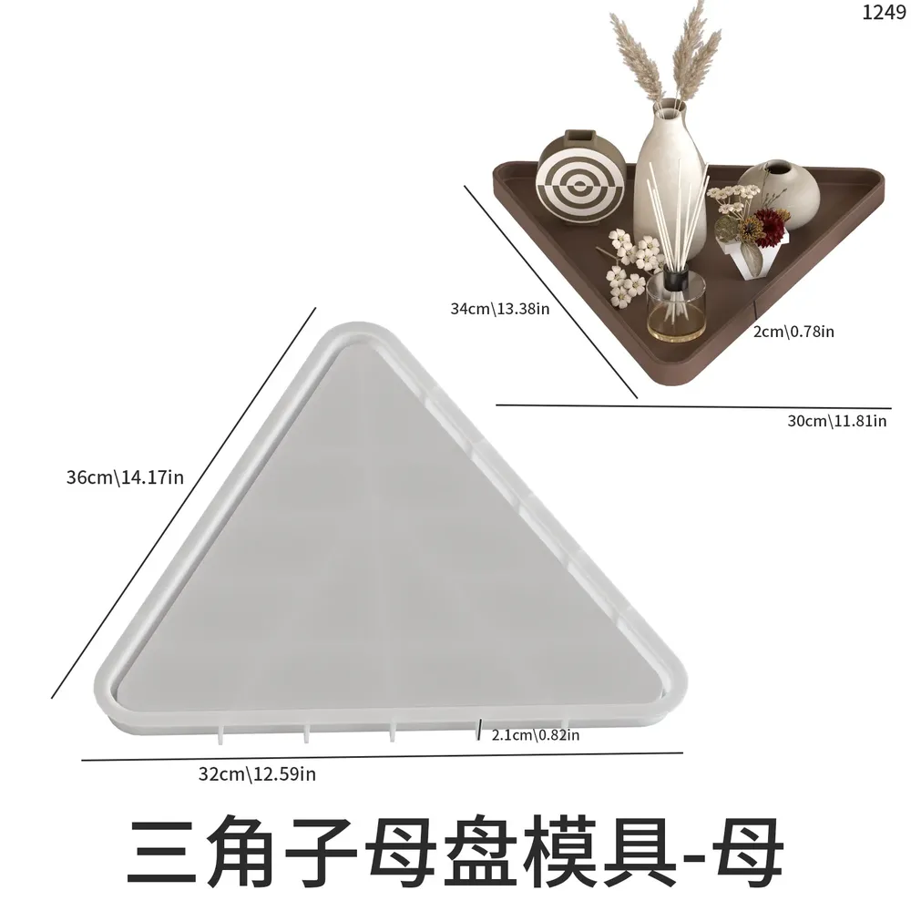 Moule plateau triangle pour plâtre et bijoux