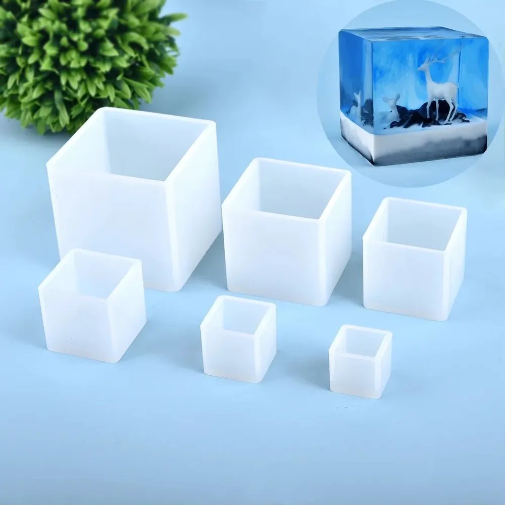 Moule résine cube cuboïde plateau rangement bijoux