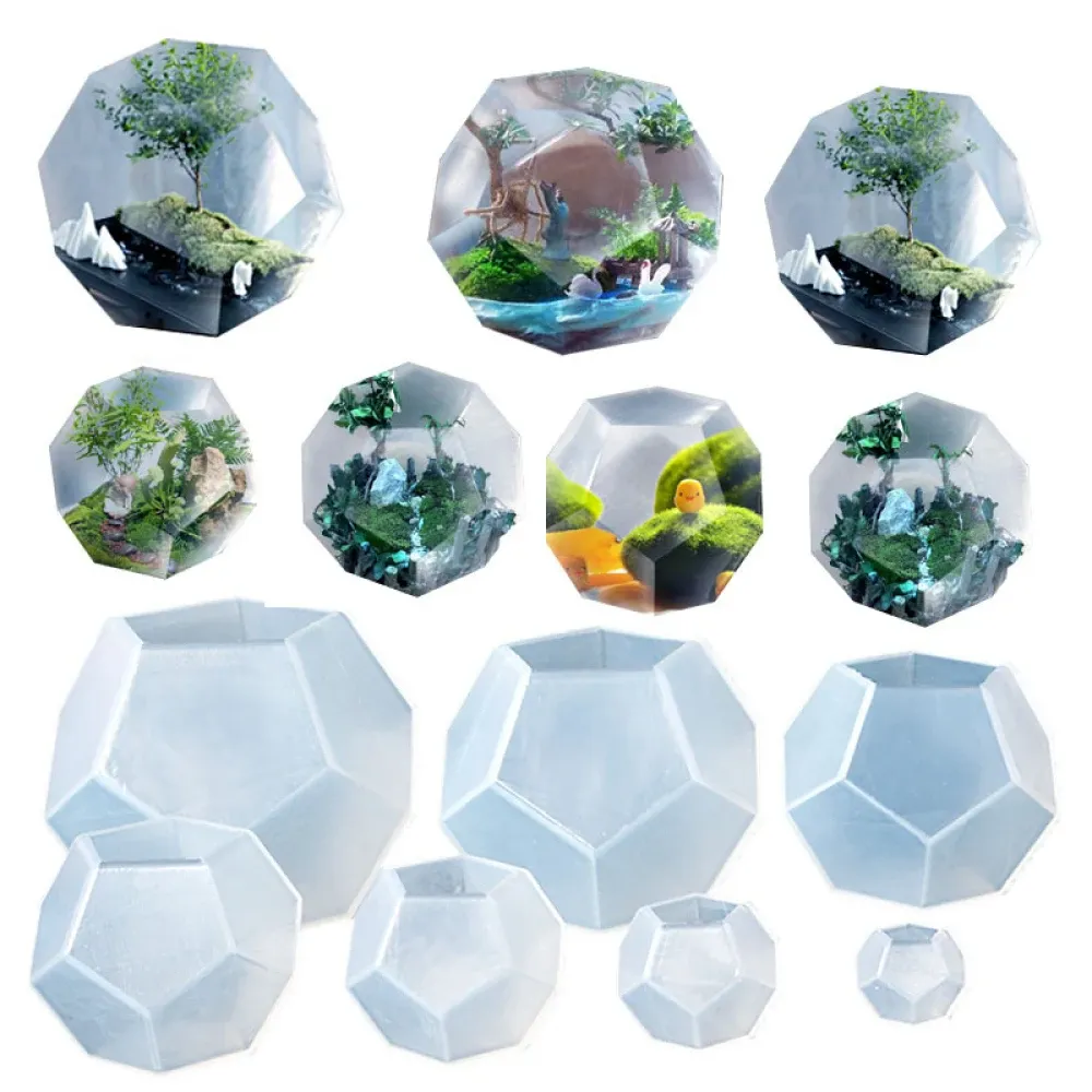 Moule résine cube cuboïde pour bijoux et plateau