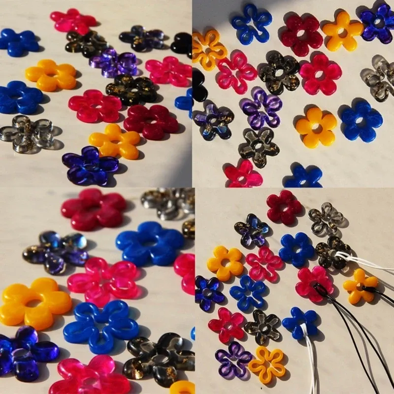 Moule résine époxy bijoux fleurs gouttes d'oreilles