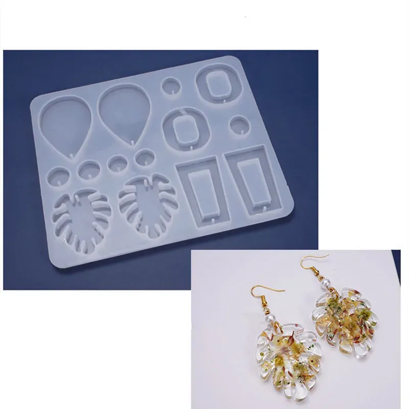 Moule résine époxy boucles d'oreilles pendentif balancent